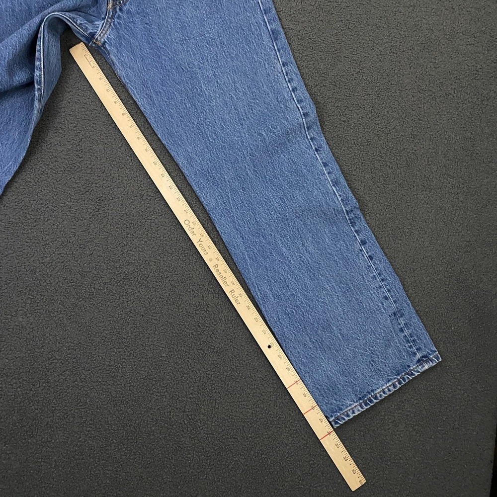 Vintage Y2K Levis 501 Jeans FITS 34x32 Blue Button Fly Classic Denim Red Tab - Picture 8 of 12